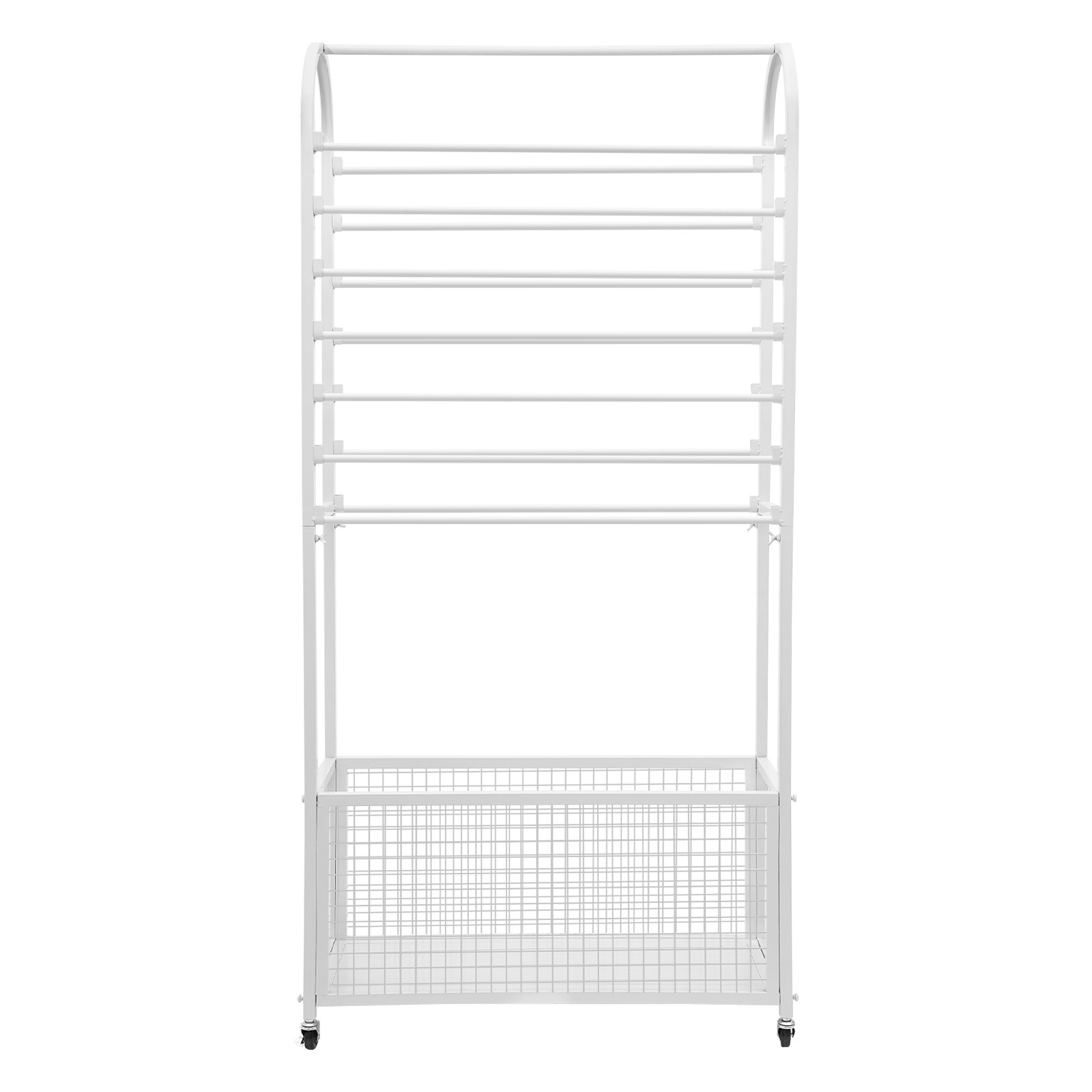 Double-Sided Ribbon Holder, White Ribbon Organizer, Ribbon Storage Display Rack