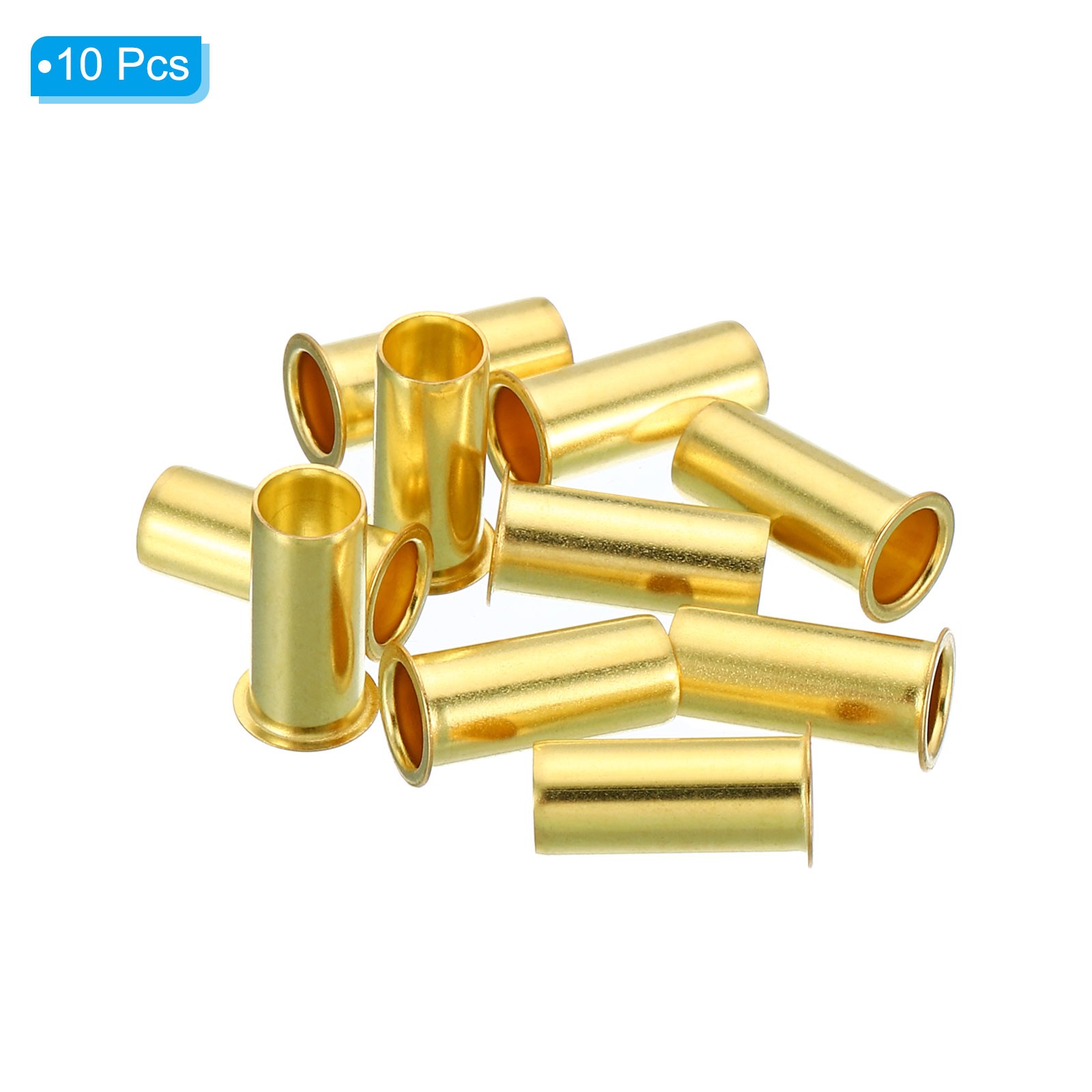 10Pack 6mm Tube OD Brass Compression Sleeves Insert Brass Ferrule Fitting