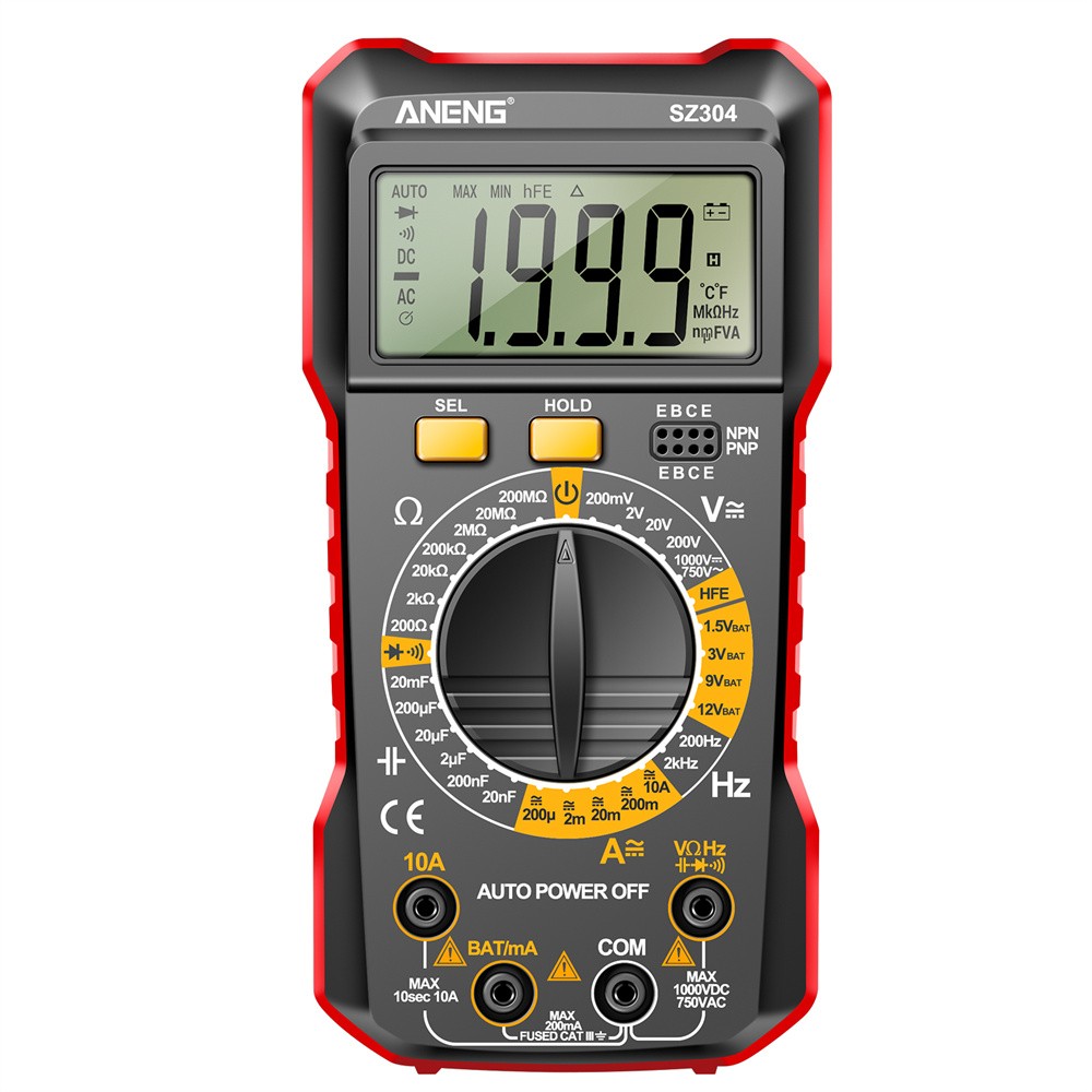 Digital Multimeter LCD Voltmeter Ammeter Ohmmeter Volt AC DC Tester Lead Meter..