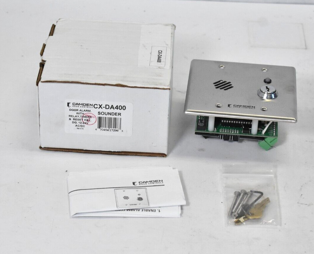 Camden Door Alarm Sounder w Relay Timers & Reset Key CX-DA400 Double Gang