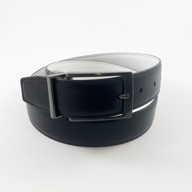 NIKE GOLF MEN'S REVERSIBLE WITH STITCH BELT SIZE: 40 (FITS W38) BLACK/WHITE 1393