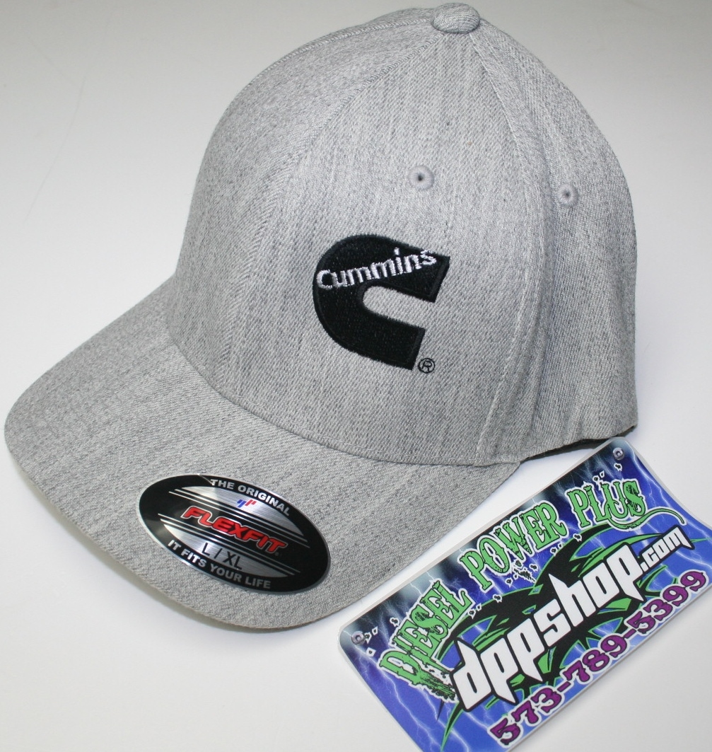 Cummins diesel cummings flexfit hat ball cap fitted flex fit grey L/XL heather