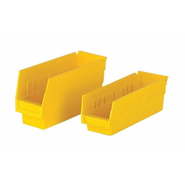Quantum Storage Systems Qsb204rd Shelf Storage Bin, Polypropylene, Red, 6 In H,