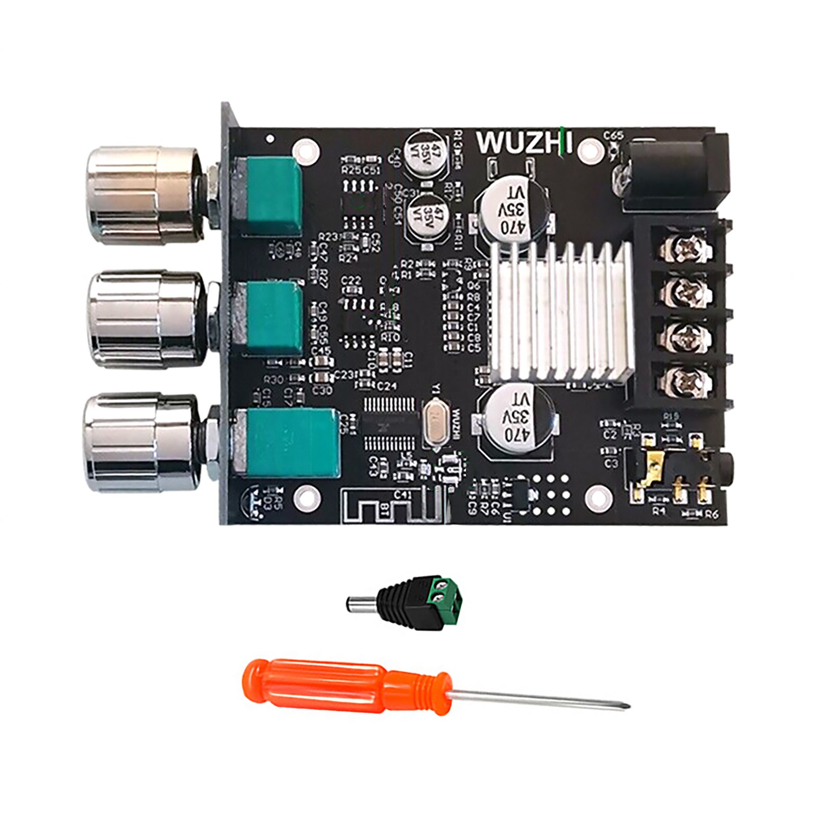 ZK-502MT Bluetooth 5.0 AUX Subwoofer Stereo Amplifier Board Module With Adapter