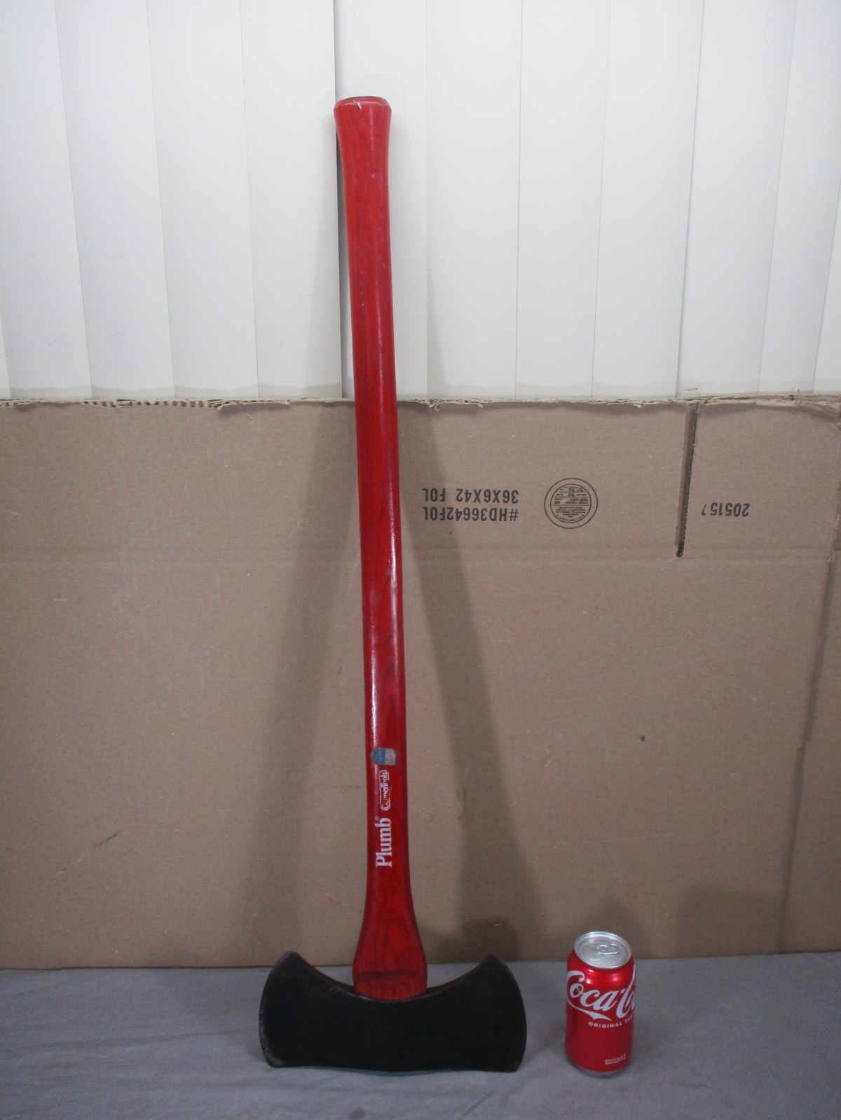 Vintage Plumb Axe Cooper Double Bit Pennsylvania Head &  Red Handle