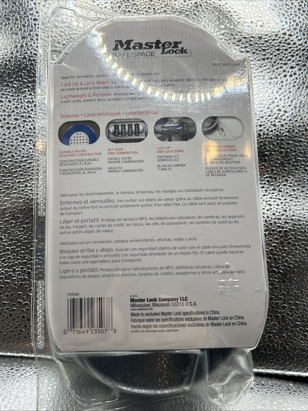 Master Lock Safe Space Portable Personal - Black - New Unopened in Package