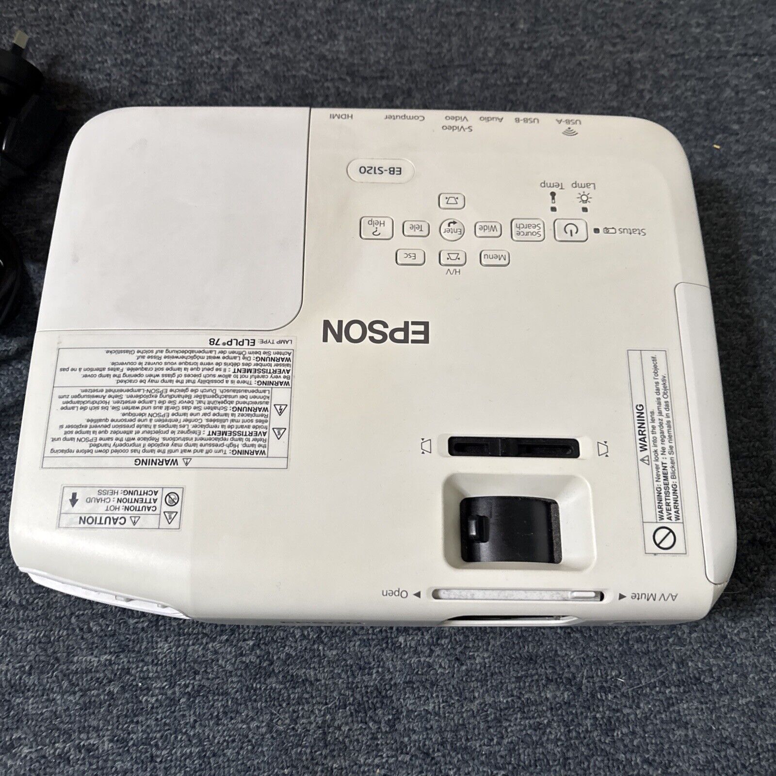 Epson EB-S120 LCD Projector HDMI VGA S-Video