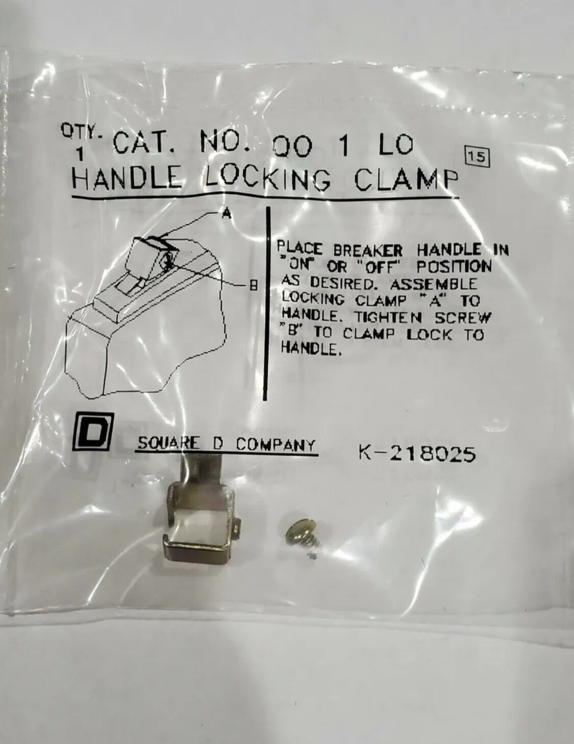 2- PACK SQUARE D K-218025 HANDLE LOCKING CLAMP (NEW)