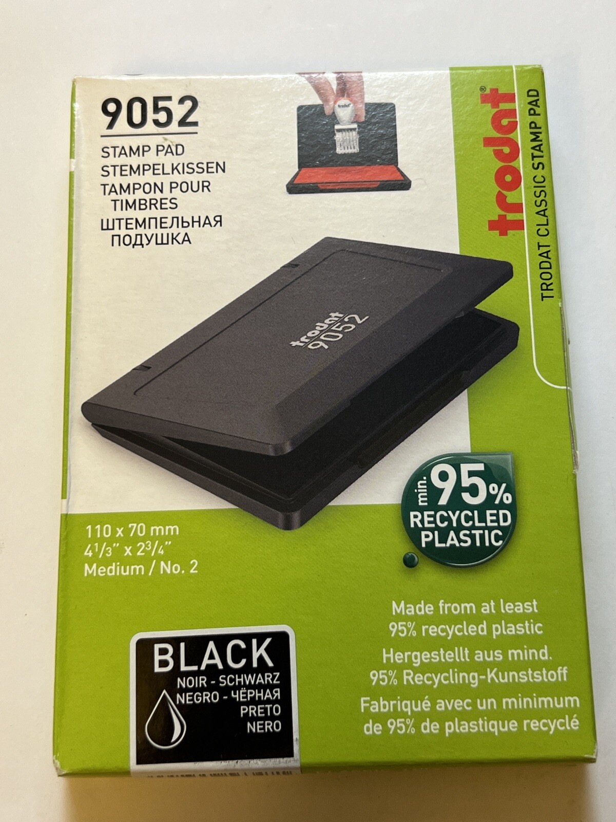 Trodat Ink Pad Business Stamp Pad, Black (Trodat 9052 Black Stamp Pad)