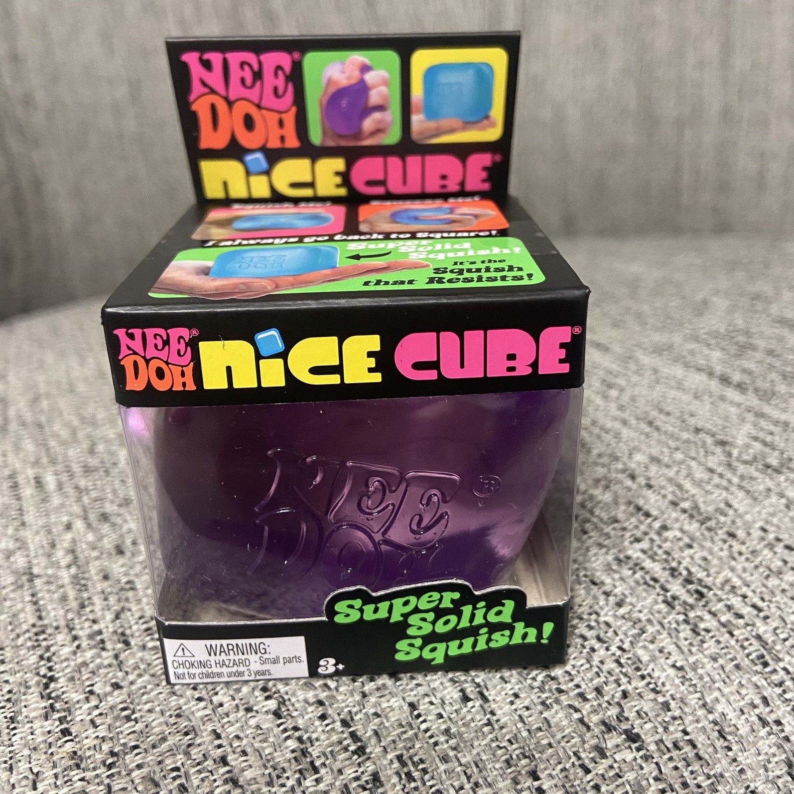 NEW Nee Doh  Nice Cube Super Solid Squish Toy    PURPLE NEW