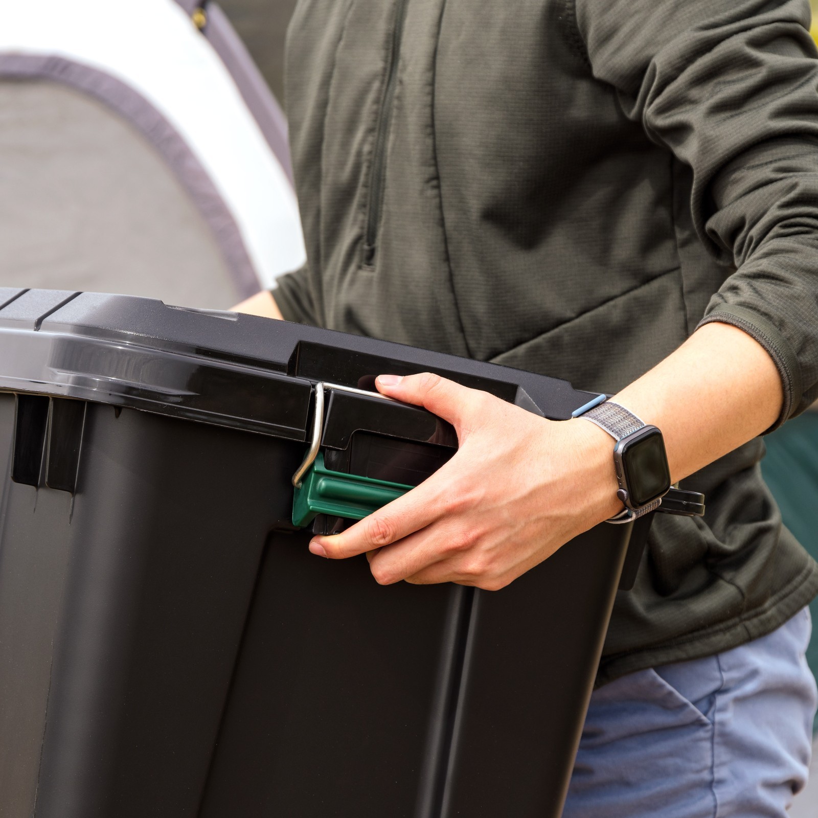 Remington 22 Gallon Plastic Storage Bin with Lid - 4-Pack Tote Container
