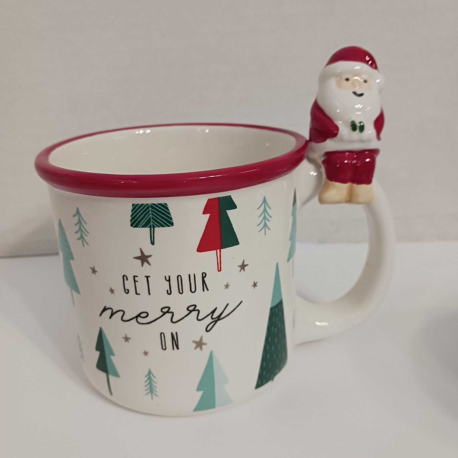 Holiday Time Large Mug 19oz Christmas Cup Get Your Merry On! Brand New Mug
