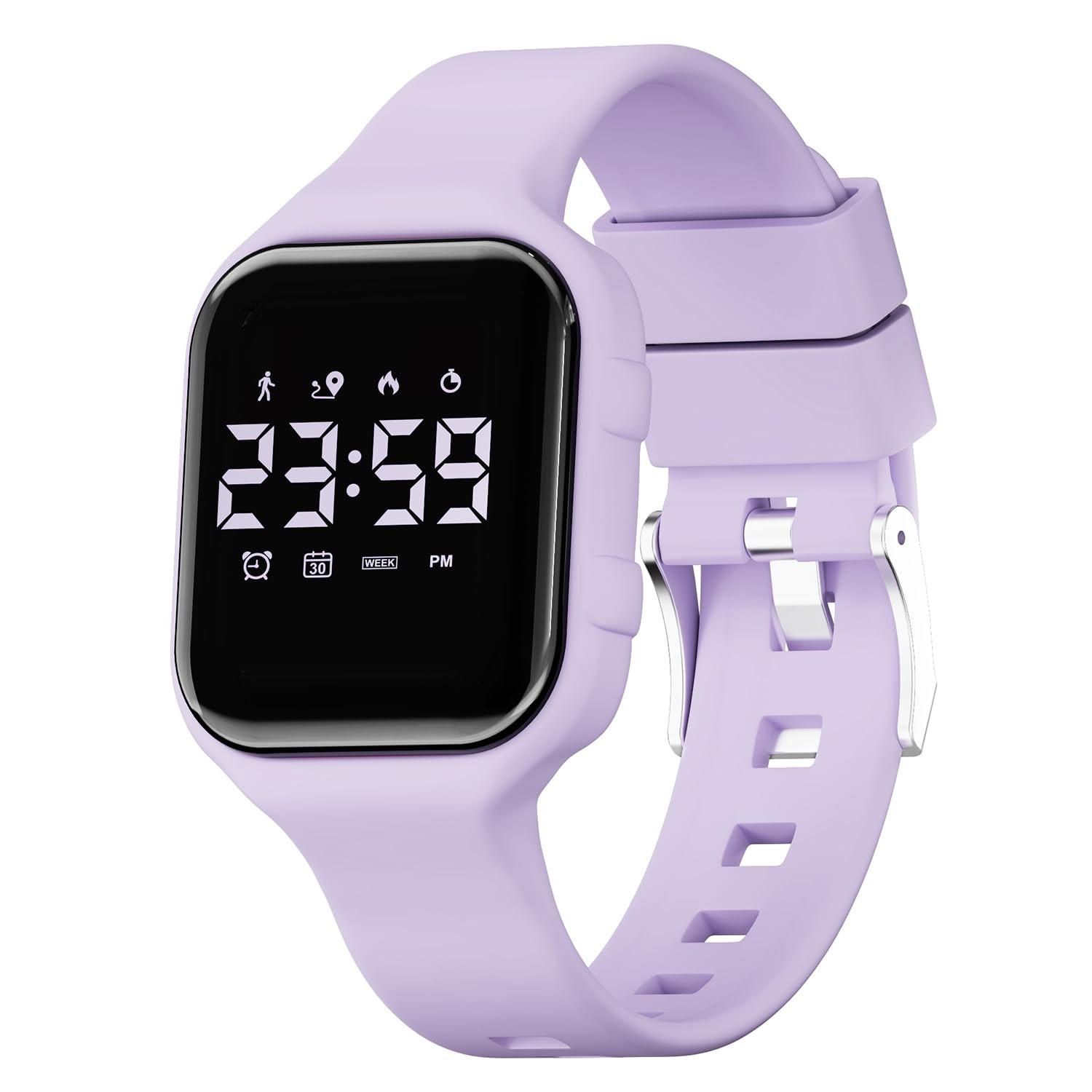GOLDEN HOUR Kids Digital Sport Watches with Fitness Tracker, Alarm Purple