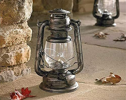 3 Seasons USA Decorative Rustic Style Battery Powered Hurricane Lanterns New