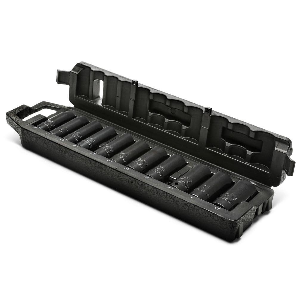 Husky 1/2" Drive SAE 6-Point Deep Impact Socket Set 11-Piece