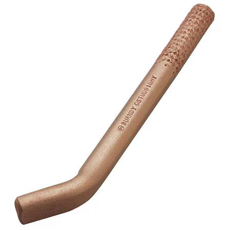 Burndy Gstud916hy Steel Grounding Stud, 1/0Awg, 7.16In