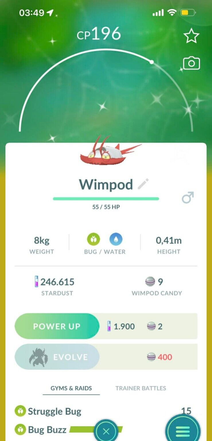 Shiny Wimpod - TRADE 20kStardust - Go Read Description | Pokémon