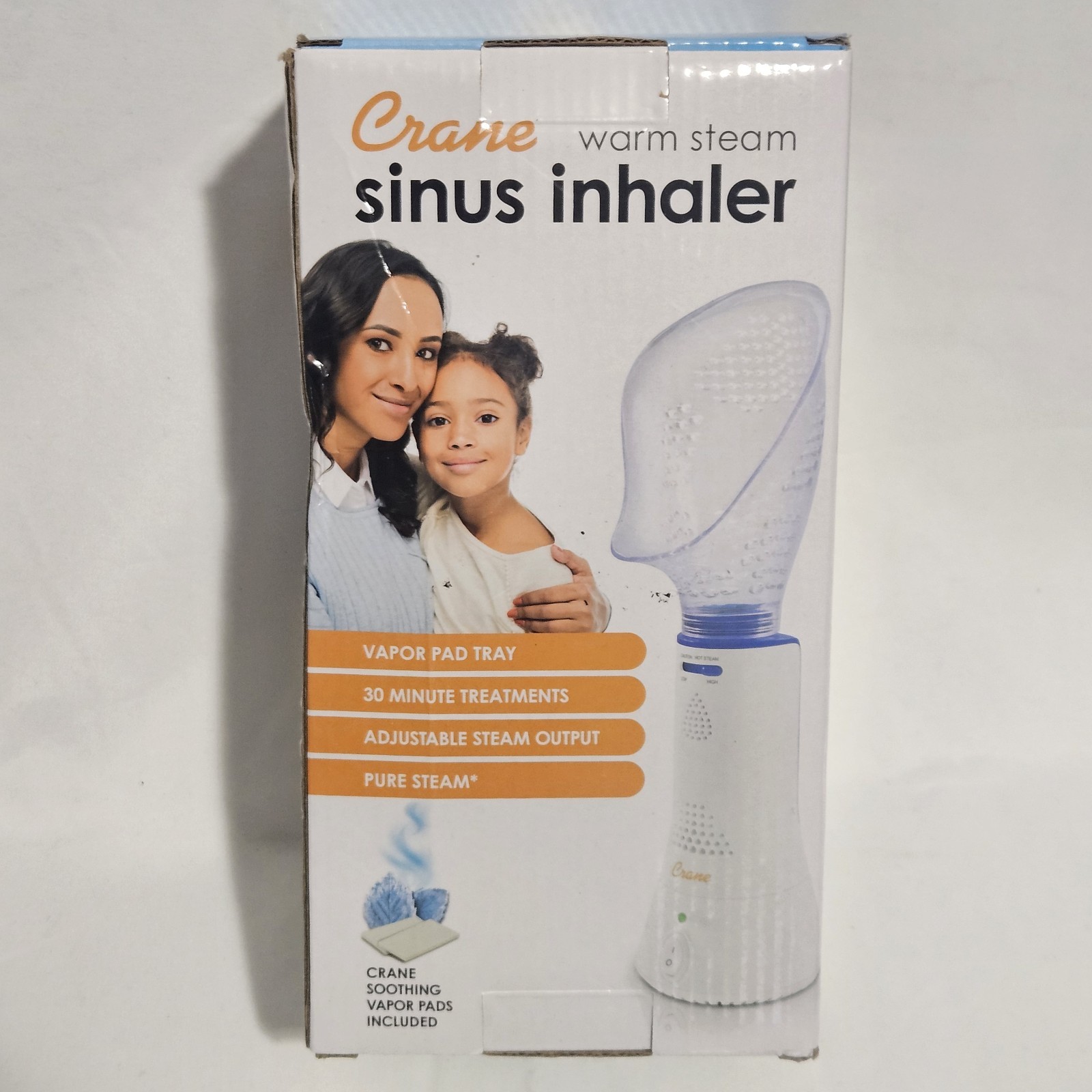 Crane Warm Steam Sinus Inhaler Allergy Cold Sinus Congestion Relief SEALED New