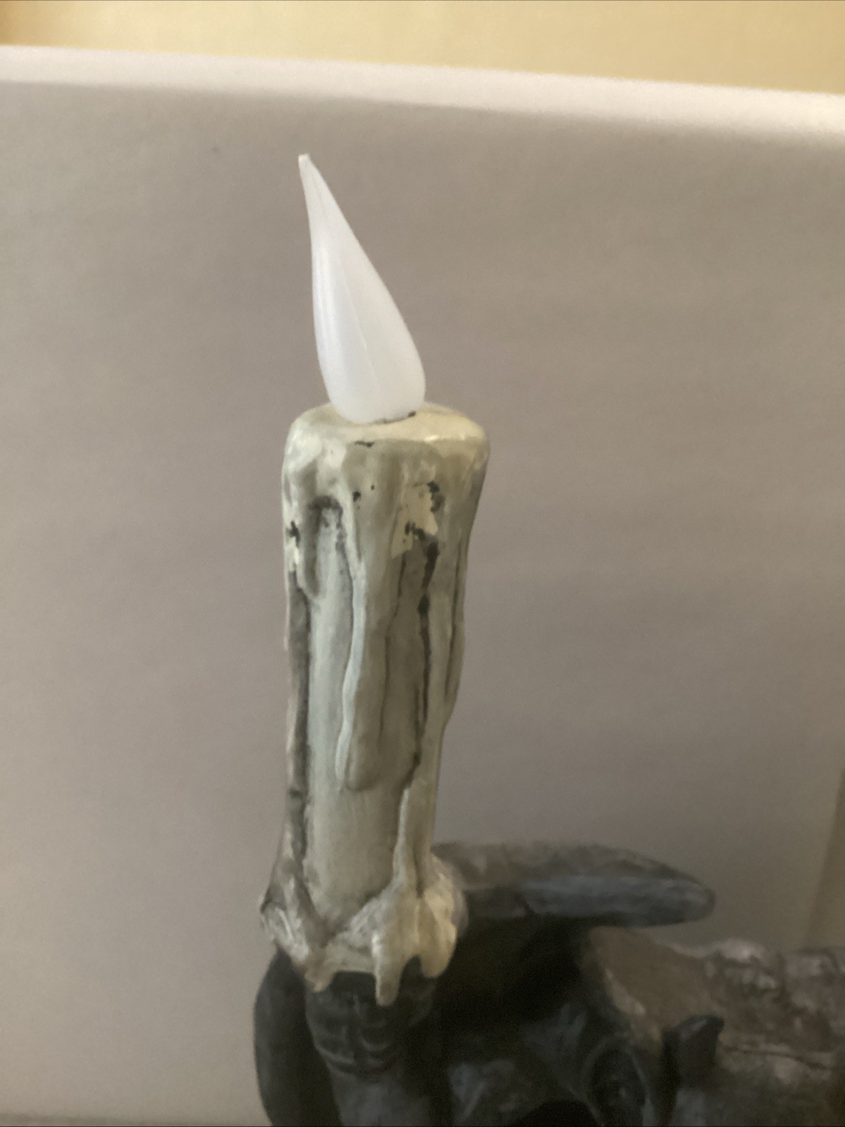 Motion-Activated Haunted Mansion Gargoyle With Light-up Candles