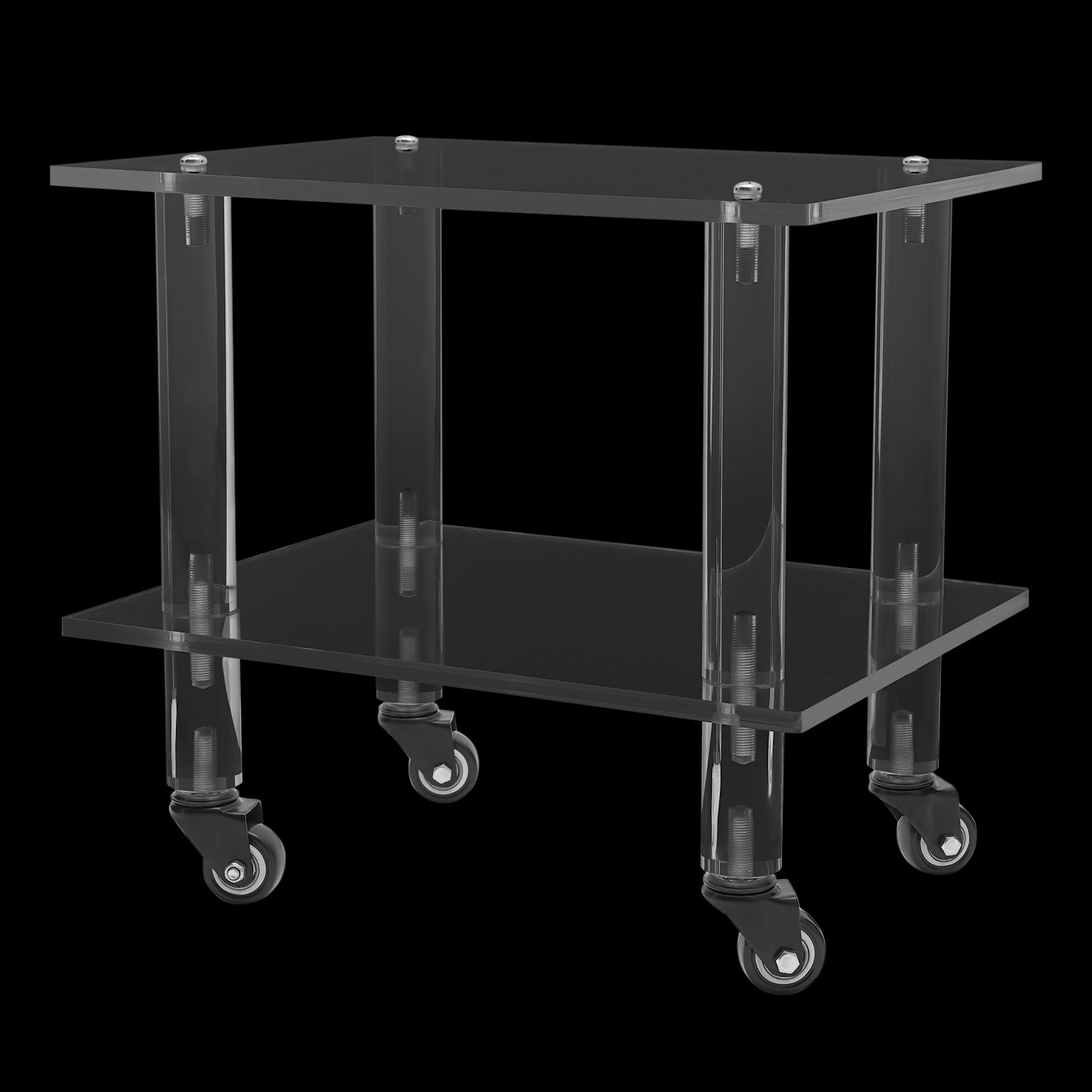 Acrylic Printer Stand Free Standing Printer Mount Clear Printer Stand W/ Wheels