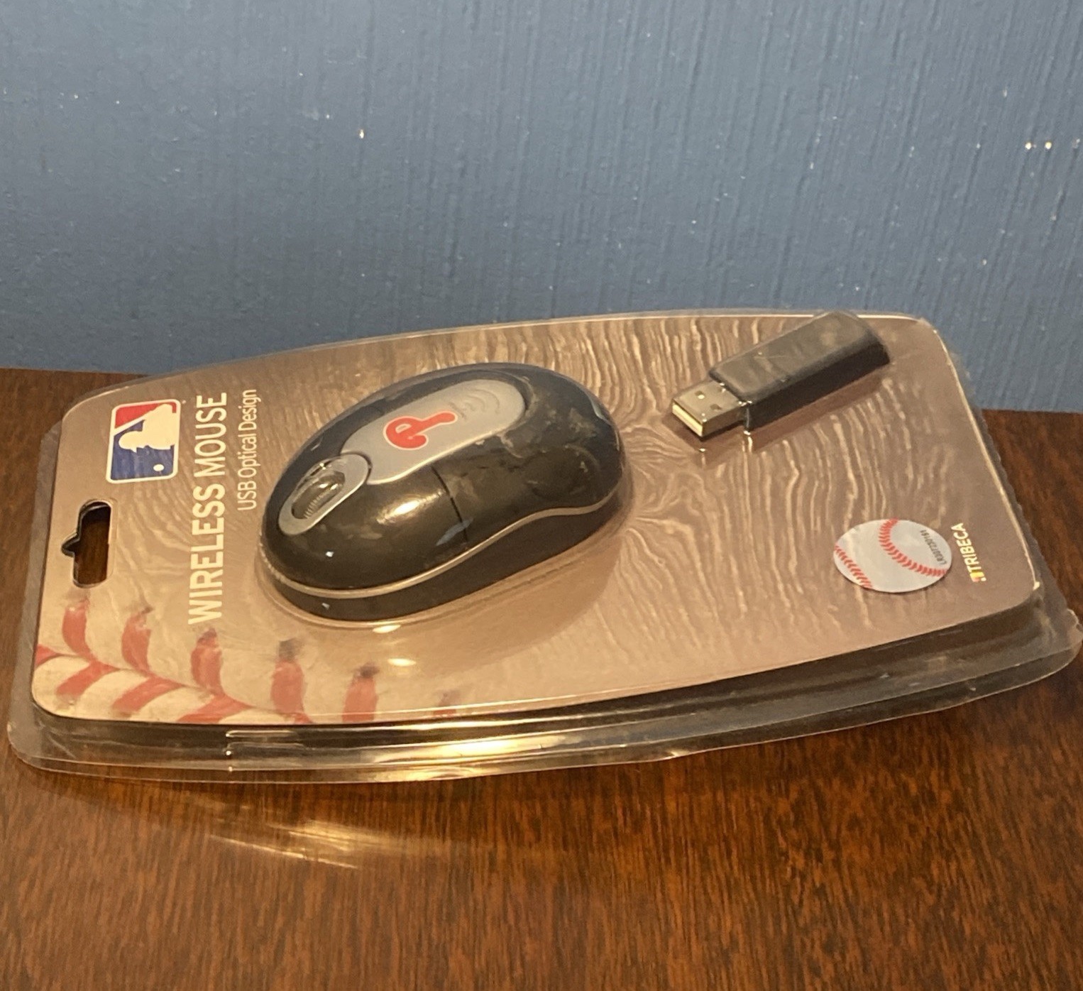 VINTAGE Philadelphia Phillies Optical Computer Mouse - Tribeca MLB USB Mac/PC