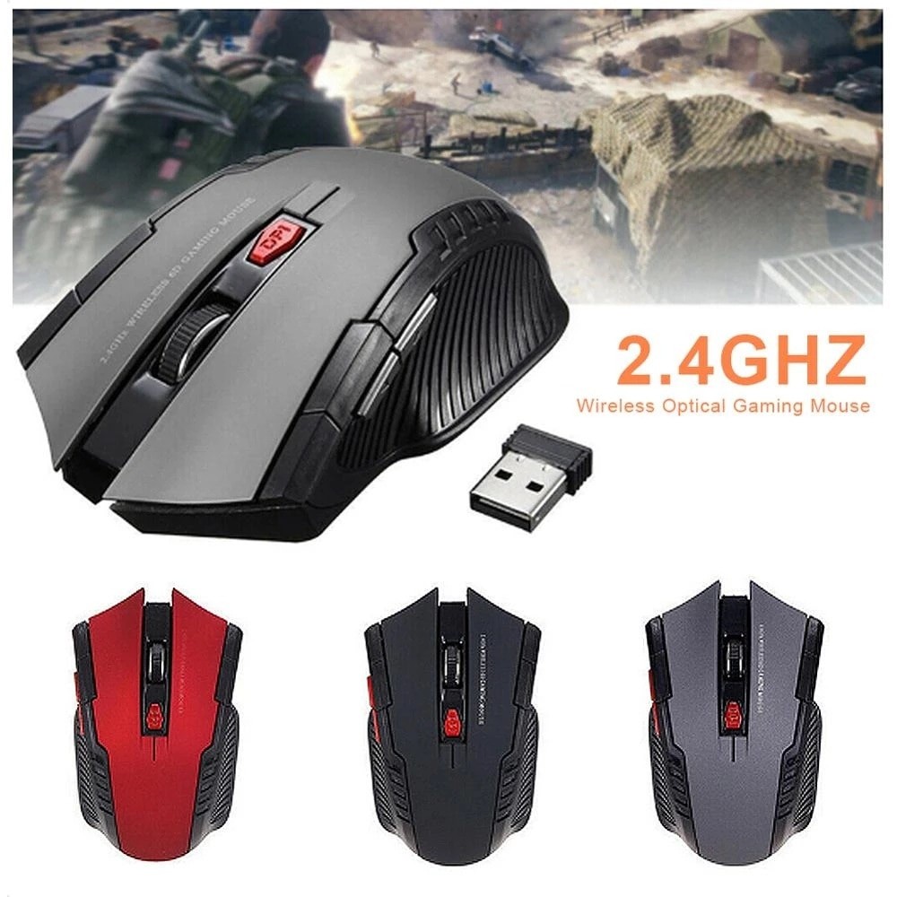 2.4GHz Wireless Mouse 6 Button USB Receiver Optical Computer Mouse