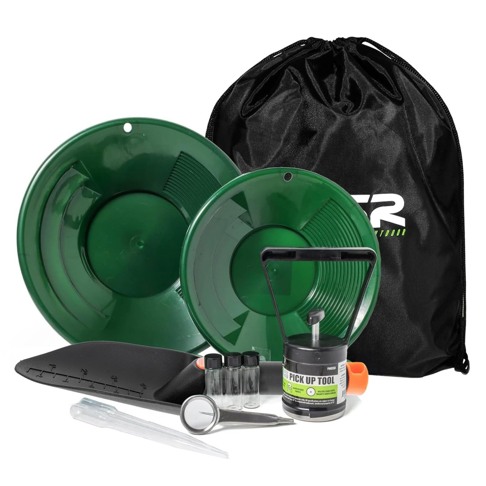 Gold Panning Kit Gold Rush Prospecting Tools Accessories 10pc  Green
