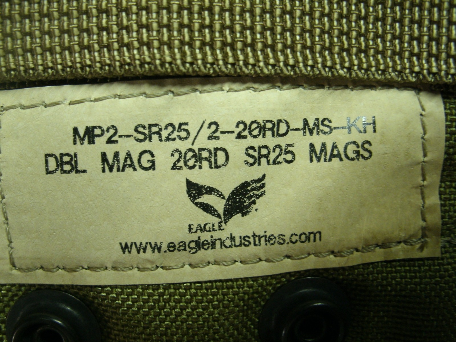 Eagle Industries Double Rifle Mag Pouch Khaki NSN MARKED