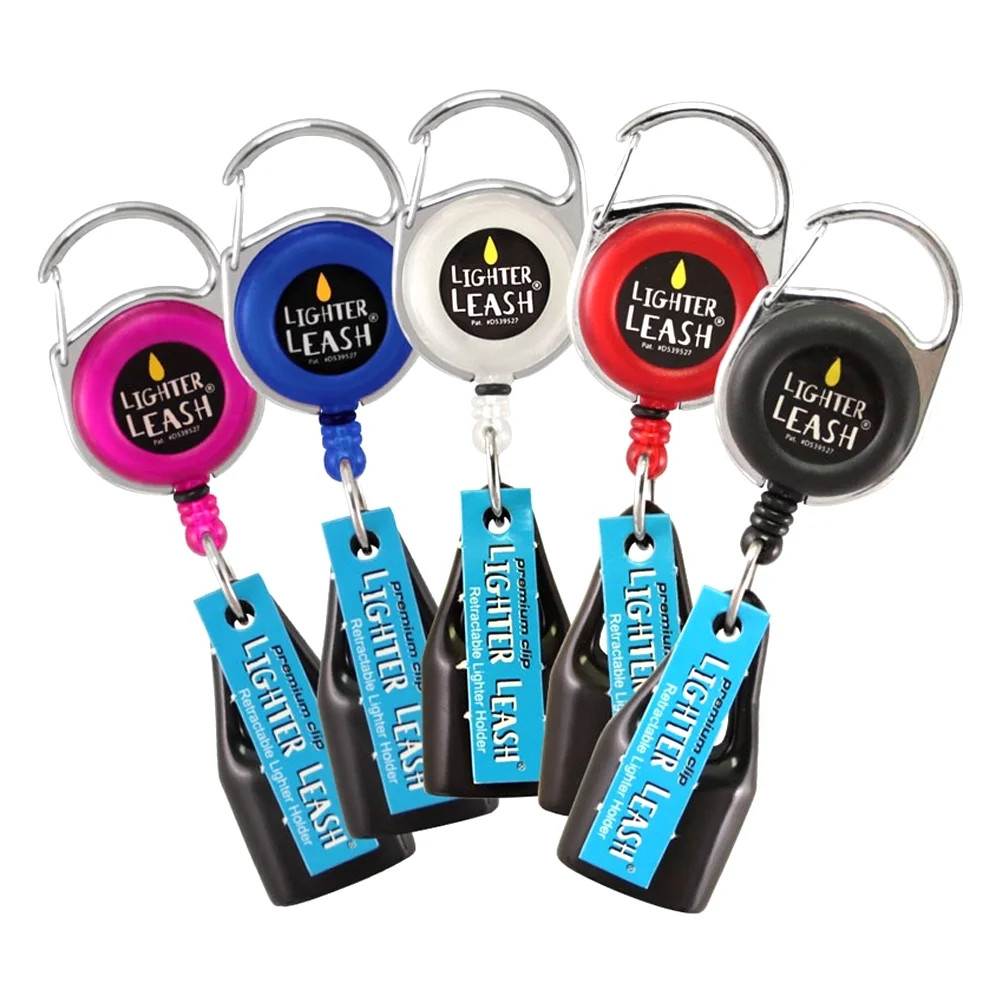 Premium Retractable Lighter Leash Holder - 30 Pack Assorted Colors