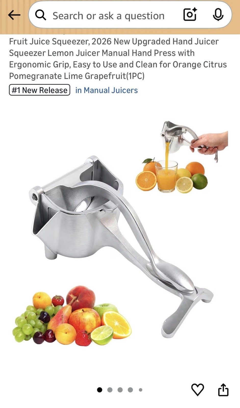 Heavy Duty Metal Manual Juicer Fruit Juice Squeezer For Pressing Lemons Oranges