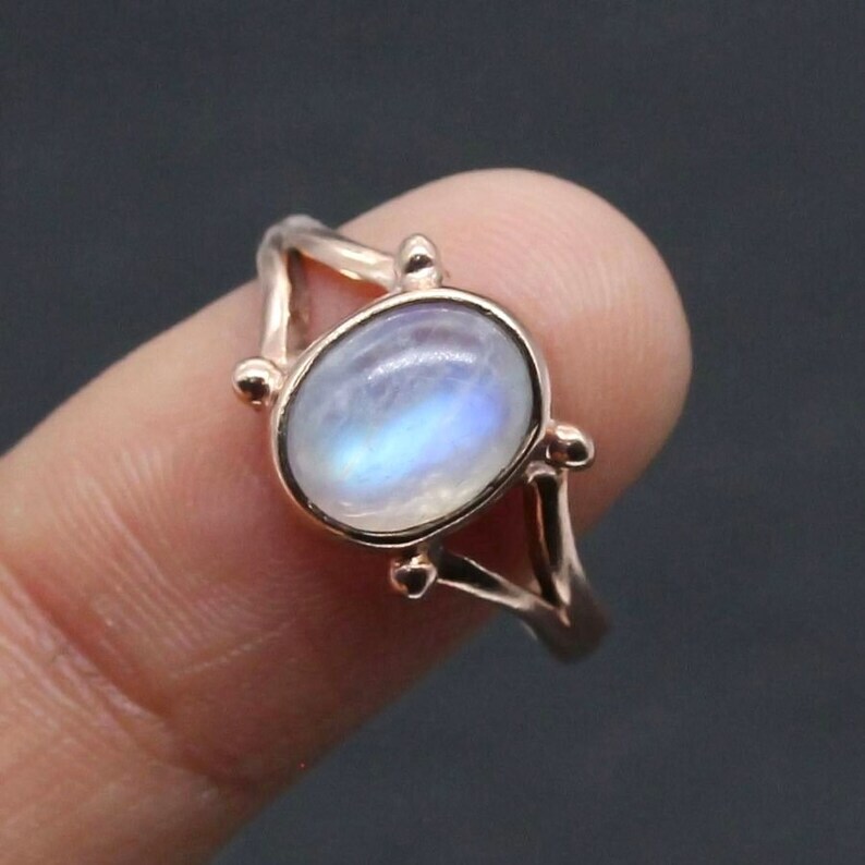 Moonstone 925 Sterling Silver Band &Statement Ring Handmade Ring All size