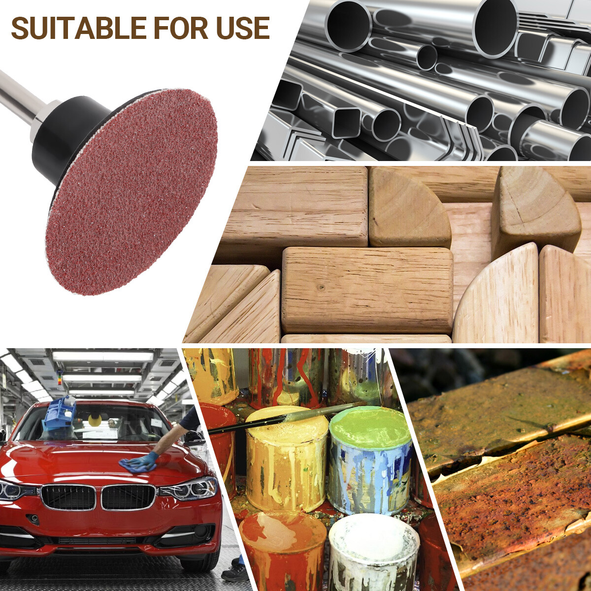 51x 2 inch 36 60 80 120 240 Grit Roll Lock Die Grinder Quick Change Sanding Disc