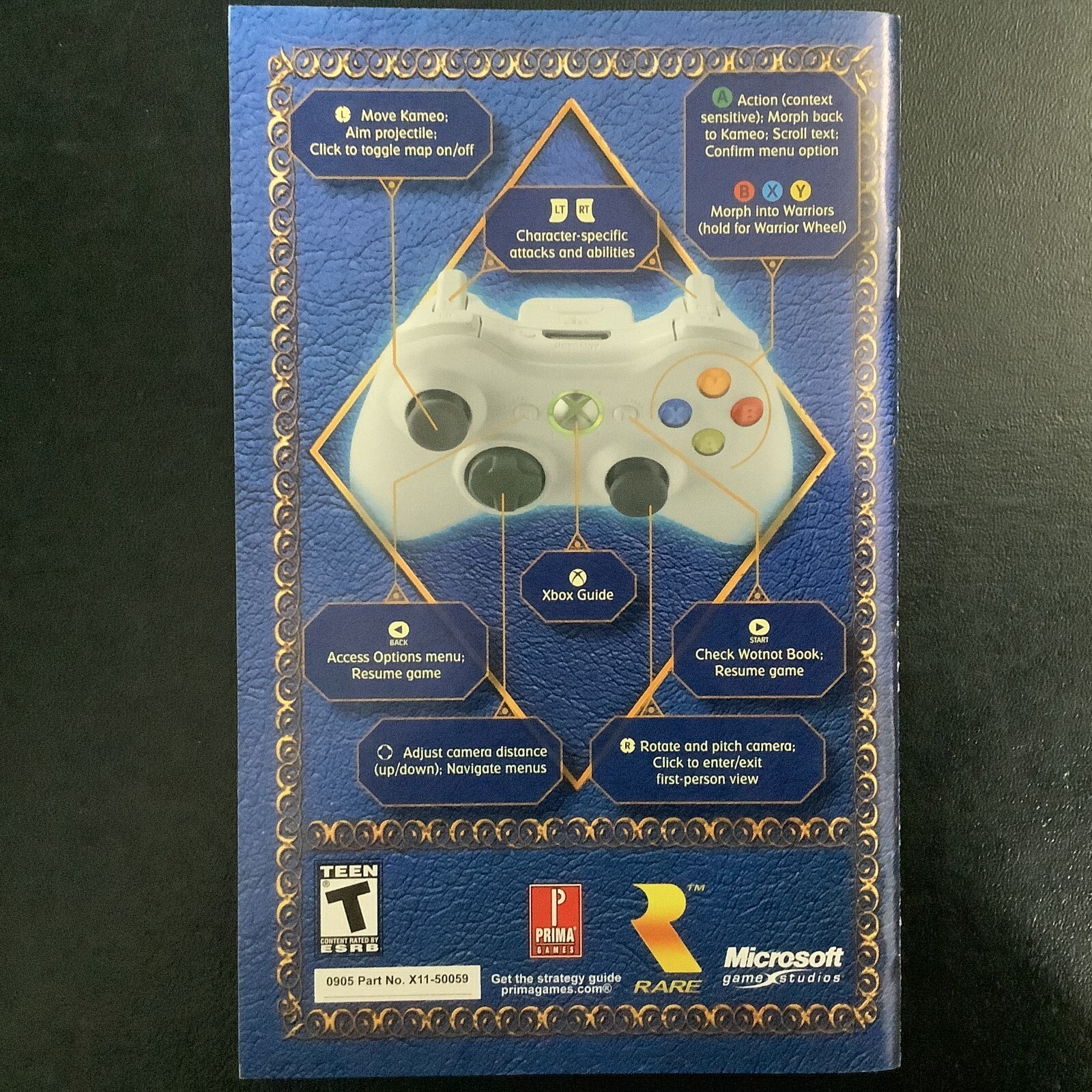 Kameo Elements of Power Microsoft Xbox 360 Instruction Manual Only