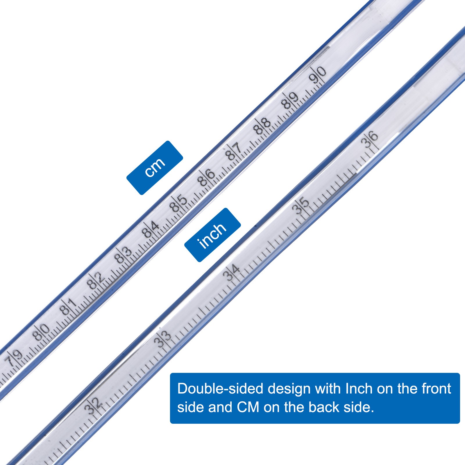 Flexible Ruler 36 Inch 90cm Curve Ruler for Engineering Drawing Blue