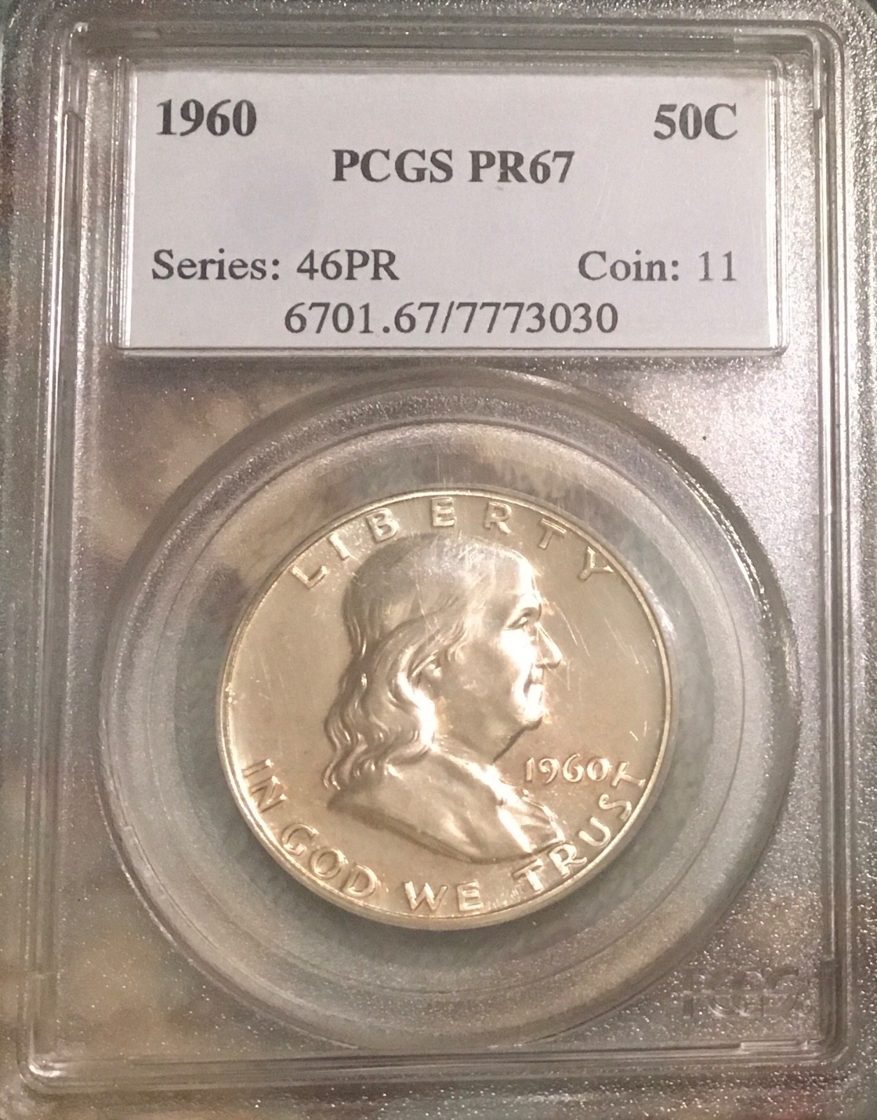 1960 Franklin Proof Half Dollar PCGS PR67 - A real Beauty!