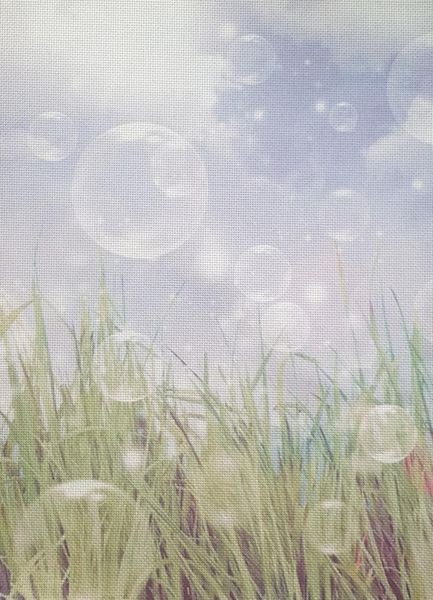 Whispering Meadow Designer Printed AIDA Fabric. Canvas for embroidery with an...