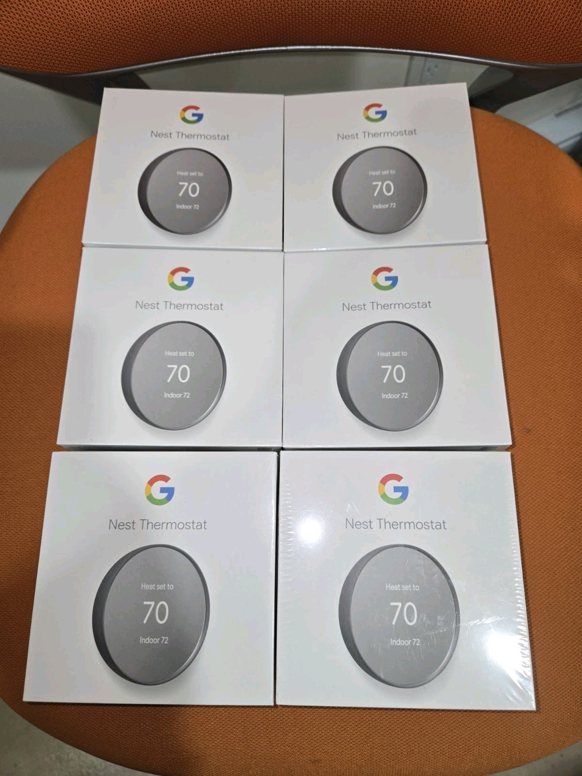 Brand New Sealed Google Nest Smart Thermostat 4th Gen Charcoal G4CVZ - Lot of 6