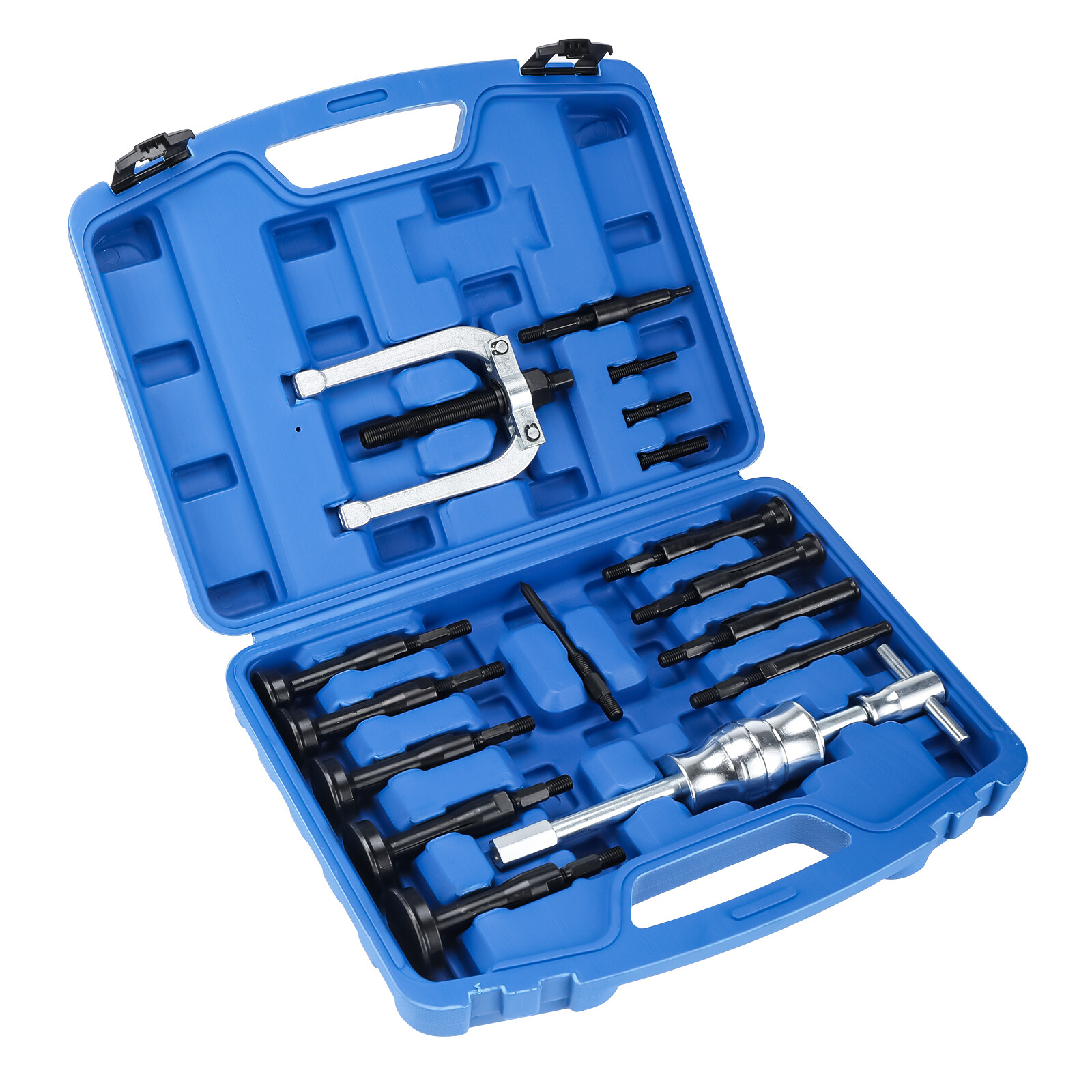 16Pcs Blind Inner Bearing Puller Hole Remover Extractor Set Slide Hammer Tool