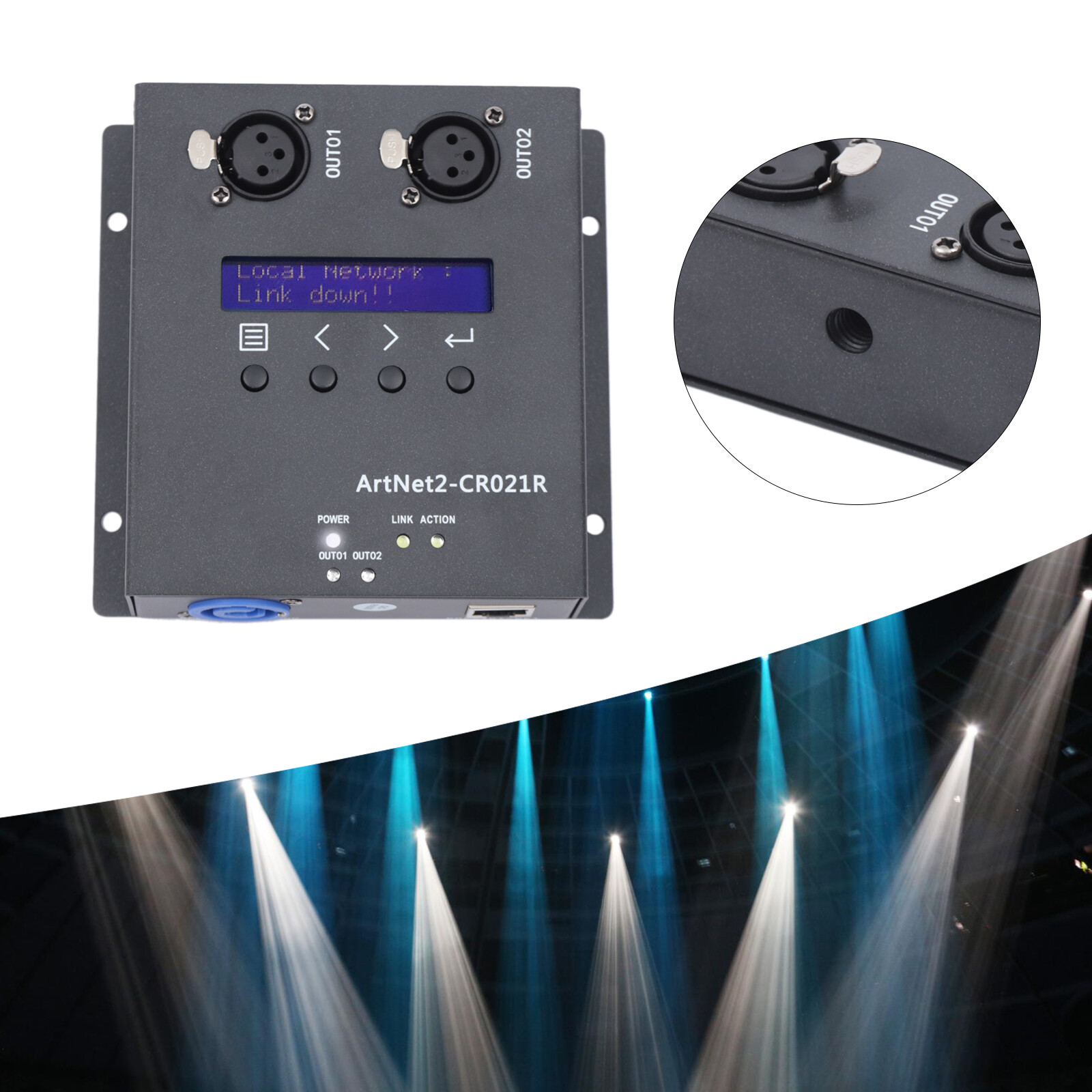 ArtNet DMX 512 Ethernet Lighting Controller Interface 100Mbps for Stages Bars