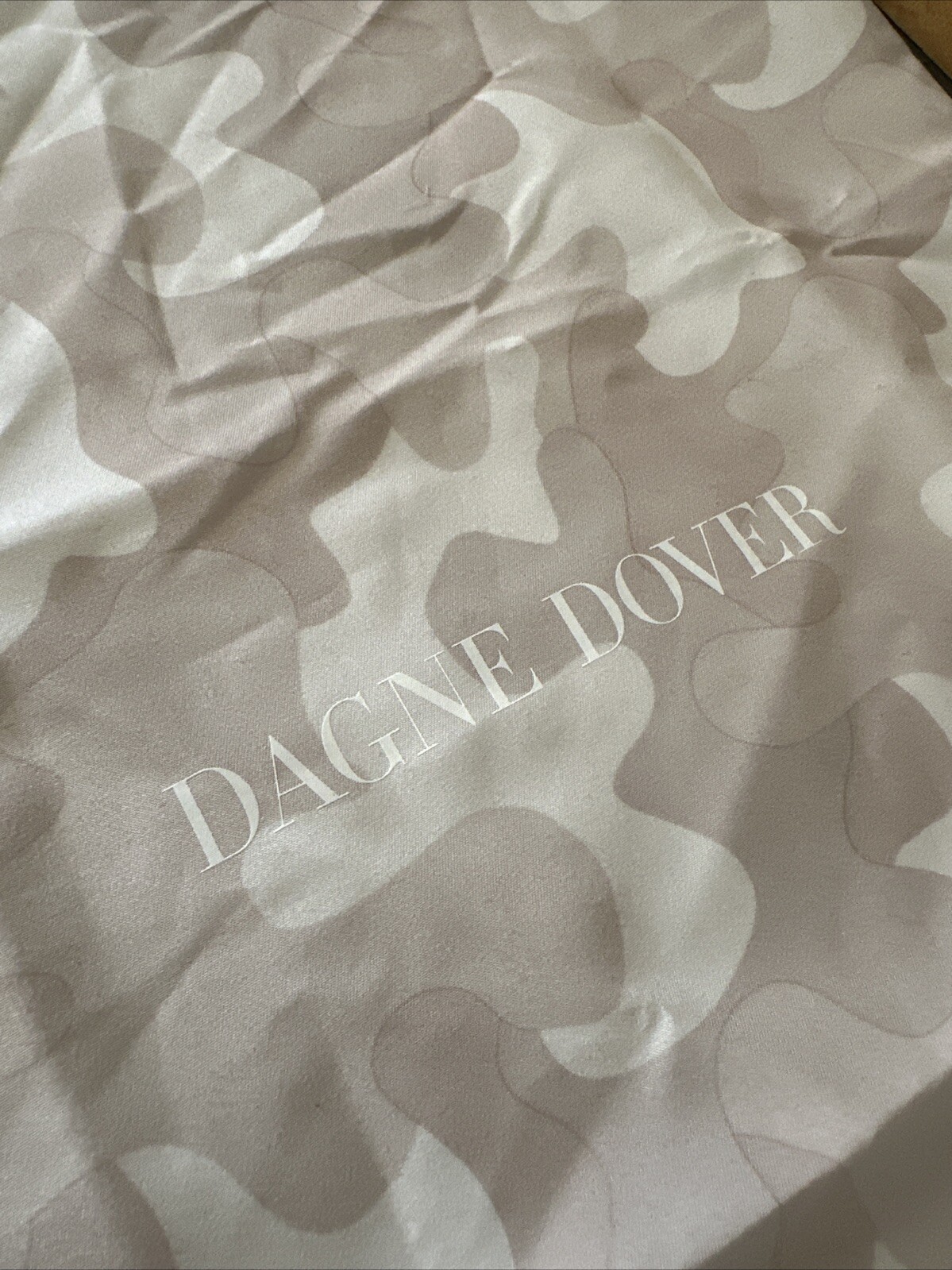 DAGNE DOVER Camouflage Logo Drawstring Dust Bag 13”x17”EUC-MINT