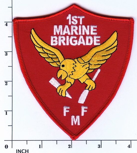 USMC 1st Marine Brigade PATCH 1st Mar Bde FMF Marines ! RARE! Fleet Marine Force