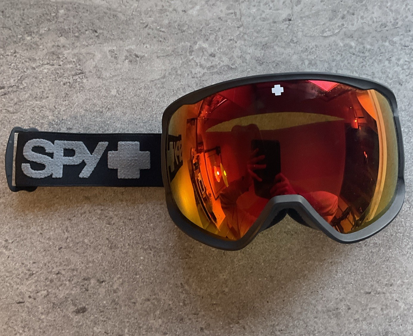 Spy Optic Underpin Snow Skiing Goggles Black Frame Red/Orange Lens
