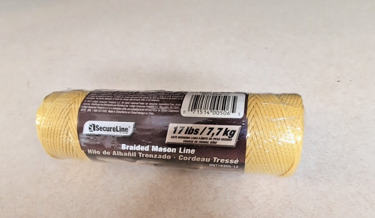SecureLine 300' x #18 Yellow Braided Mason Line 17 lb. LOT of 6, Free Shipping