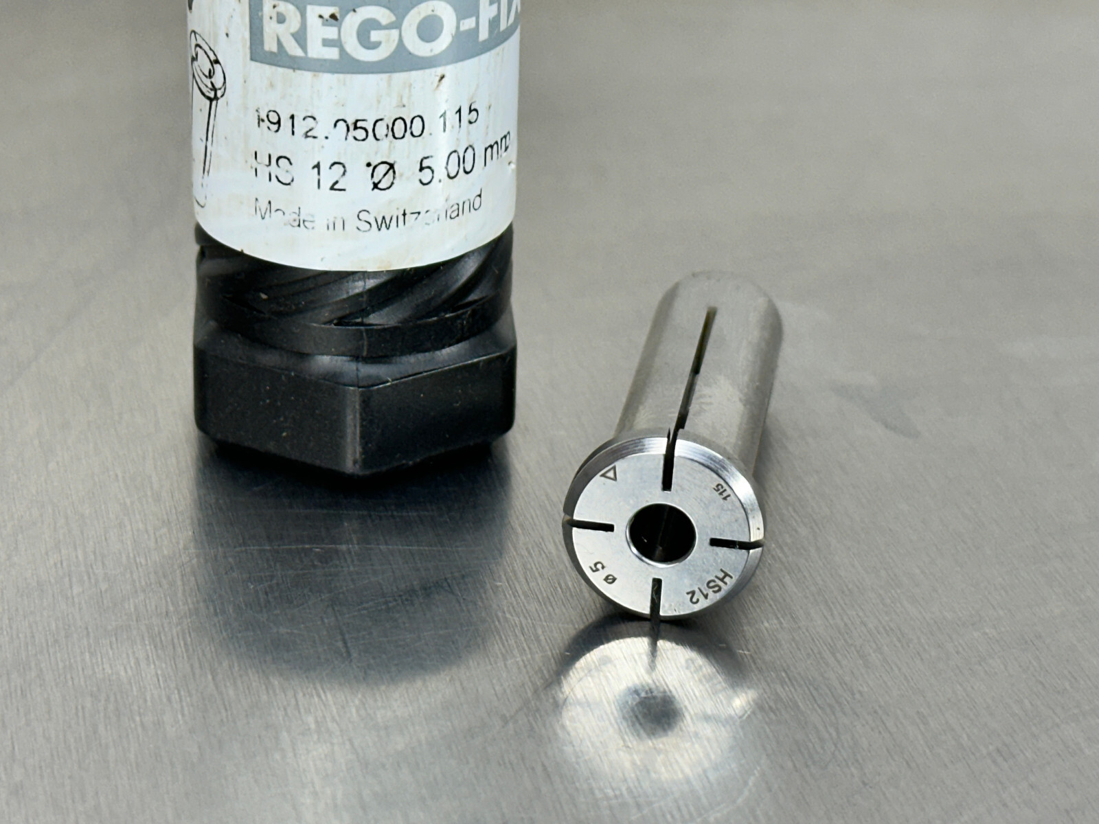 Rego-Fix HS 12 x 5mm ID Hydraulic Sleeve Reduction Collet Chuck 1912.05000