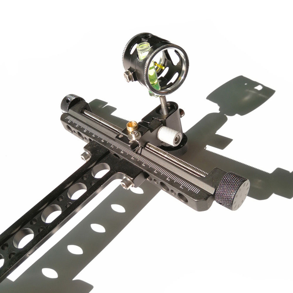 Compound Bow Sight Single Pin 4X Lens 0.059" Micro Adjust Archery Hunting Shoot