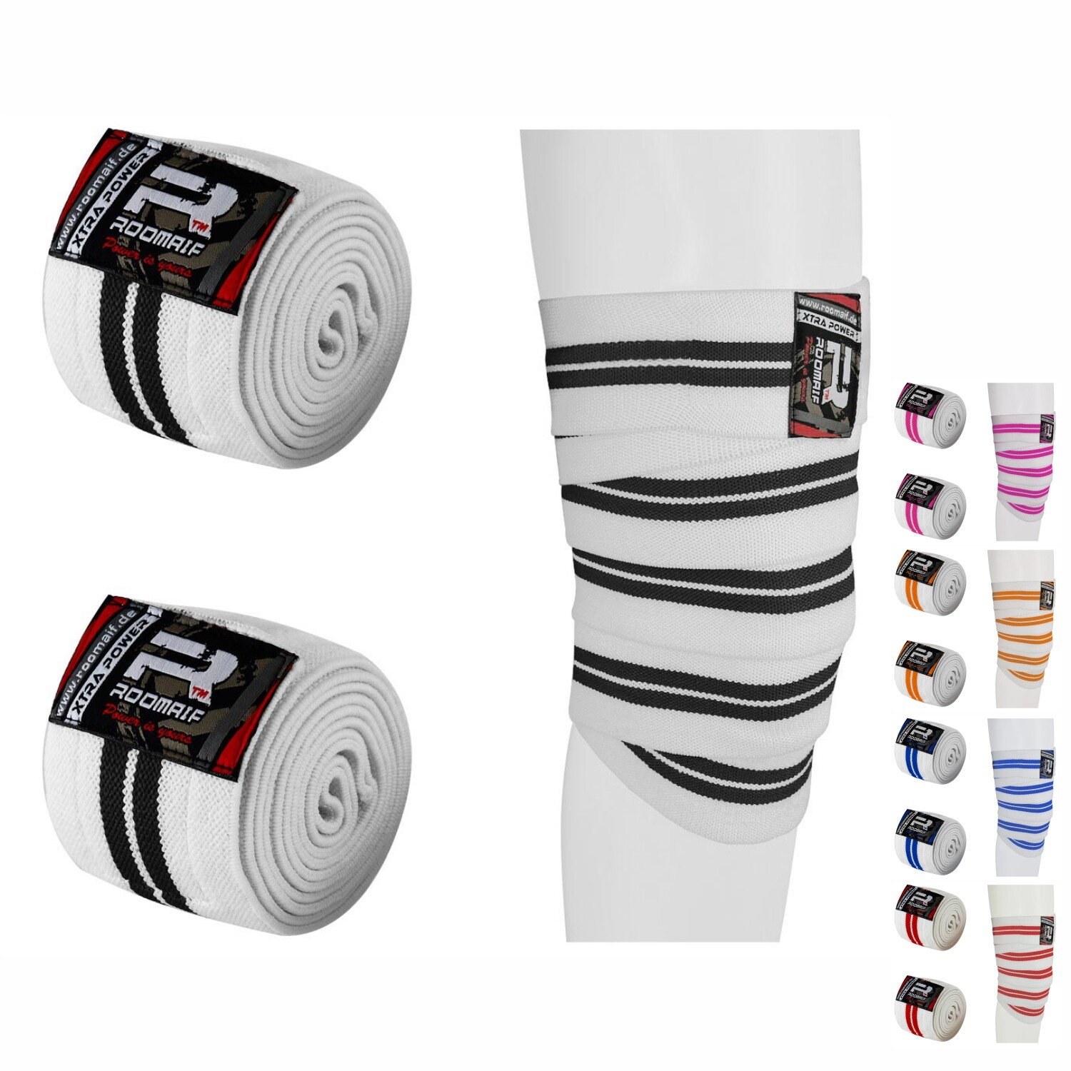 Knee Braces Weight Lifting by ROOMAIF, Bandages Straps Protective Pads Powerlifting