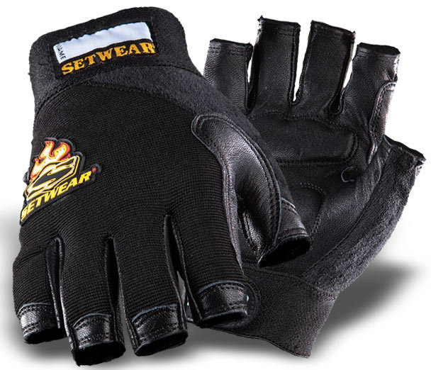 New Setwear Leather Fingerless Superior Glove Black Color Gloves Large Size L