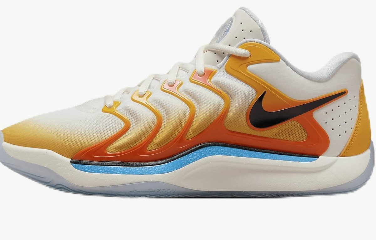 Nike KD 17 Basketball Shoes Mens Sz 13 Gold Black Orange Sunrise FJ9487-700