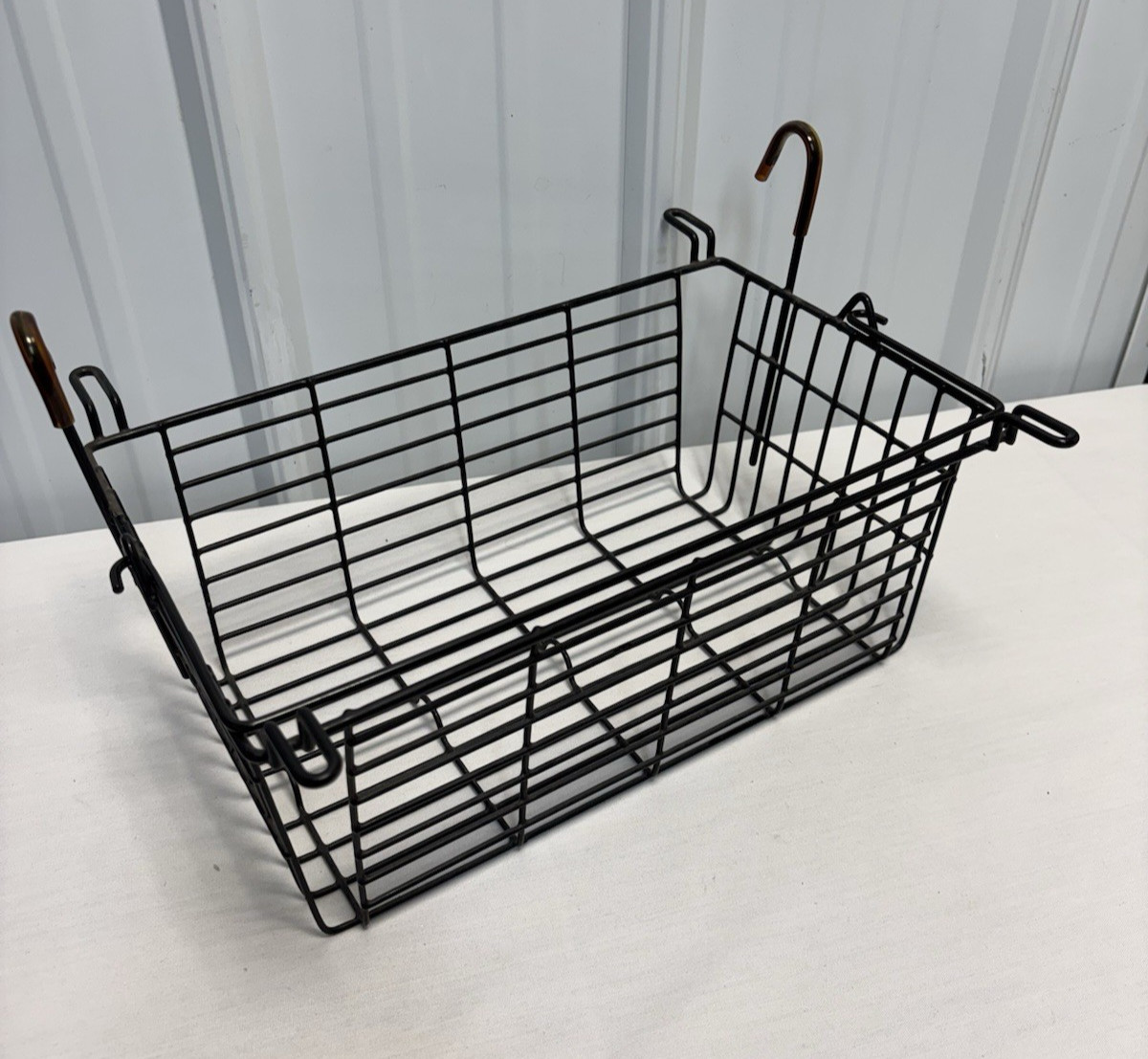 Black Coated Wire Removable Storage Basket for Rollator Walker or Bicycle