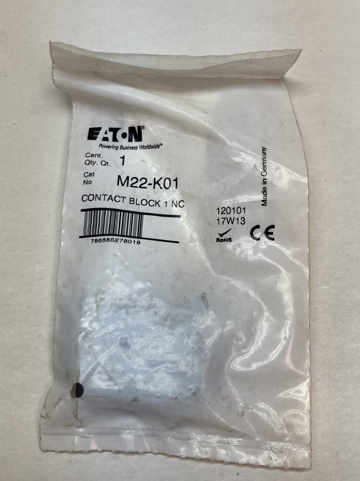 Eaton,M22-K01,Contact Block